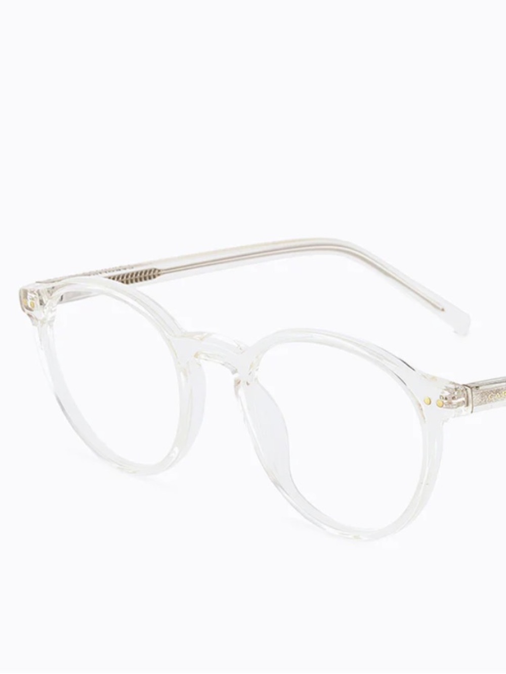Carolina Lemke Maxwell-C Clear Square Round Glasses prescription with Case